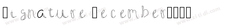 Signature December字体转换